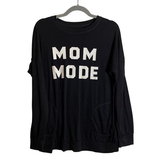 “MOM MODE” Black Crewneck Sweater - Picture 1 of 4